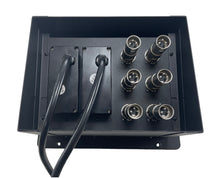 PROCRAFT LARGE 3 HOLE LID FEED-THRU RECESSED Stage Pocket/Floor Box w/ 2) WIRED AC 6) XLR FEMALE
