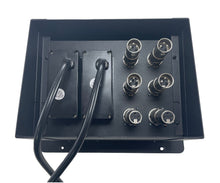 PROCRAFT LARGE 3 HOLE LID FEED-THRU RECESSED Stage Pocket/Floor Box w/ 2) WIRED AC 4) XLRF 2) XLRM