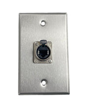 PROCRAFT SPL-1RJ45-SS 1 Gang Stainless Steel Wall Plate Loaded w/ 1) ProCraft RJ45 Feed/Pass Thru