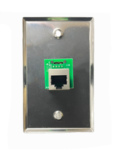 PROCRAFT SPL-1RJ45-SS 1 Gang Stainless Steel Wall Plate Loaded w/ 1) ProCraft RJ45 Feed/Pass Thru