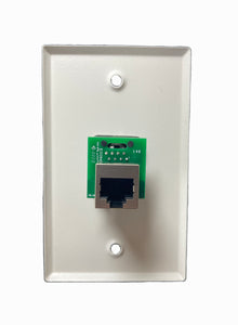 PROCRAFT SPL-1RJ45-WH 1 Gang White Wall Plate Loaded w/ 1) ProCraft RJ45 Feed/Pass Thru