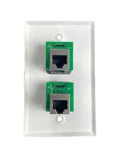 PROCRAFT SPL-2RJ45-WH 1 Gang White Wall Plate Loaded w/ 2) ProCraft RJ45 Feed/Pass Thru