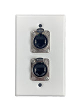 PROCRAFT SPL-2RJ45-WH 1 Gang White Wall Plate Loaded w/ 2) ProCraft RJ45 Feed/Pass Thru