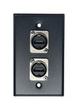 PROCRAFT SPL-2NHDMI-BK 1 Gang Black Wall Plate Loaded w/ 2) Neutrik HDMI Feed/Pass Thru