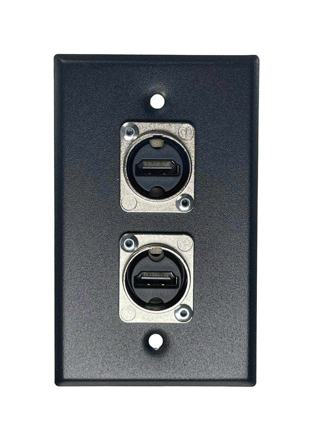 PROCRAFT SPL-2NHDMI-BK 1 Gang Black Wall Plate Loaded w/ 2) Neutrik HDMI Feed/Pass Thru