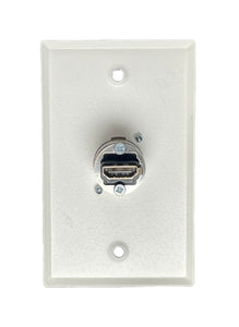 PROCRAFT SPL-1NHDMI-WH 1 Gang White Wall Plate Loaded w/ 1) Neutrik HDMI Feed/Pass Thru