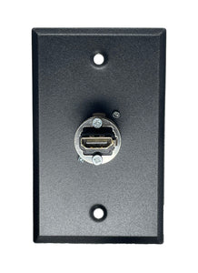 PROCRAFT SPL-1NHDMI-BK 1 Gang Black Wall Plate Loaded w/ 1) Neutrik HDMI Feed/Pass Thru