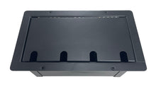 PROCRAFT JUMBO 4 HOLE LID FEED-THRU RECESSED Stage Pocket/Floor Box w/ 2) WIRED AC 8) XLR Female 2) XLR Male 2) RJ45