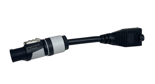 NEW Neutrik NAC3FXXB-W-L-ACF-6 Powercon Power Out Gray 15A To AC Edison Female 6 Inch Cable