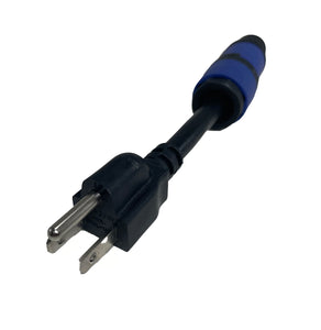 NEUTRIK NAC3FXXA-W-L-ACM-6 15A POWERCON (BLUE) Power In To AC Edison Male 6 Inch Cable