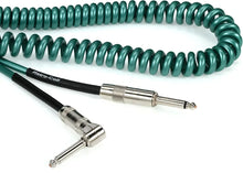Lava Cable LCRCRM 20 Foot Retro Coil Cord Straight to Right Angle Silent Instrument / Guitar / Bass Cable