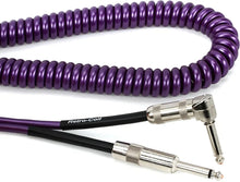 Lava Cable LCRCRM 20 Foot Retro Coil Cord Straight to Right Angle Silent Instrument / Guitar / Bass Cable