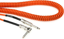 Lava Cable LCRCRM 20 Foot Retro Coil Cord Straight to Right Angle Silent Instrument / Guitar / Bass Cable