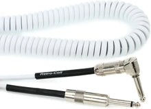 Lava Cable LCRCRM 20 Foot Retro Coil Cord Straight to Right Angle Silent Instrument / Guitar / Bass Cable
