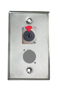 Stainless PROCRAFT SPL-2X-ST-VAR 1 Gang Stainless Pro Audio Installation Wall Plate Loaded, Made in the USA
