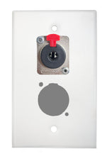 White PROCRAFT SPL-2X-WH-VAR 1 Gang Stainless Pro Audio Installation Wall Plate Loaded, Made in the USA