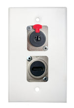 White PROCRAFT SPL-2X-WH-VAR 1 Gang Stainless Pro Audio Installation Wall Plate Loaded, Made in the USA