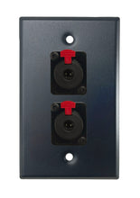 Black PROCRAFT SPL-2X-BK-VAR 1 Gang Stainless Pro Audio Installation Wall Plate Loaded, Made in the USA