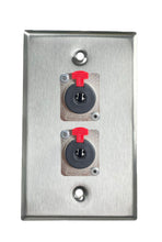 Stainless PROCRAFT SPL-2X-ST-VAR 1 Gang Stainless Pro Audio Installation Wall Plate Loaded, Made in the USA