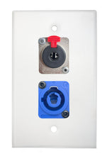 White PROCRAFT SPL-2X-WH-VAR 1 Gang Stainless Pro Audio Installation Wall Plate Loaded, Made in the USA