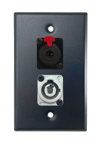 Black PROCRAFT SPL-2X-BK-VAR 1 Gang Stainless Pro Audio Installation Wall Plate Loaded, Made in the USA