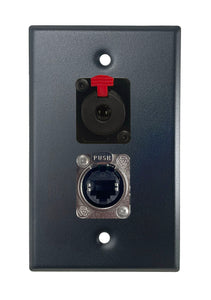 Black PROCRAFT SPL-2X-BK-VAR 1 Gang Stainless Pro Audio Installation Wall Plate Loaded, Made in the USA