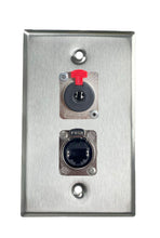 Stainless PROCRAFT SPL-2X-ST-VAR 1 Gang Stainless Pro Audio Installation Wall Plate Loaded, Made in the USA