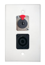 White PROCRAFT SPL-2X-WH-VAR 1 Gang Stainless Pro Audio Installation Wall Plate Loaded, Made in the USA