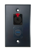 Black PROCRAFT SPL-2X-BK-VAR 1 Gang Stainless Pro Audio Installation Wall Plate Loaded, Made in the USA