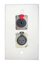 White PROCRAFT SPL-2X-WH-VAR 1 Gang Stainless Pro Audio Installation Wall Plate Loaded, Made in the USA