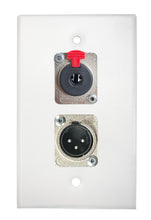 White PROCRAFT SPL-2X-WH-VAR 1 Gang Stainless Pro Audio Installation Wall Plate Loaded, Made in the USA