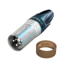 NEUTRIK NC3MXX or NC3FXX 3 Pole XLR Cable Connector with Color ID Rings