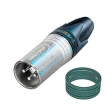 NEUTRIK NC3MXX or NC3FXX 3 Pole XLR Cable Connector with Color ID Rings