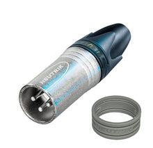 NEUTRIK NC3MXX or NC3FXX 3 Pole XLR Cable Connector with Color ID Rings