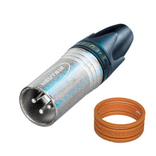 NEUTRIK NC3MXX or NC3FXX 3 Pole XLR Cable Connector with Color ID Rings