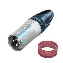 NEUTRIK NC3MXX or NC3FXX 3 Pole XLR Cable Connector with Color ID Rings