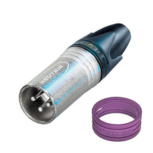 NEUTRIK NC3MXX or NC3FXX 3 Pole XLR Cable Connector with Color ID Rings