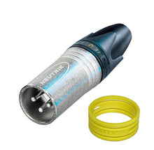 NEUTRIK NC3MXX or NC3FXX 3 Pole XLR Cable Connector with Color ID Rings