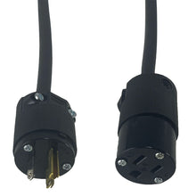 USA Made 12 Gauge AC Power Cable with Neutrik & Hubbell Connector Options