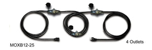 8 Pack CBI MOXB12-25 (25 FOOT) 25 ft. 4-Outlet 12 Gauge Black Extension Cable
