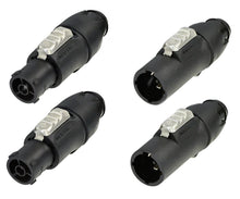 2 EACH NEUTRIK NAC3MX-W-TOP & NAC3FX-W-TOP 20A True1 Power IN/OUT Cable End