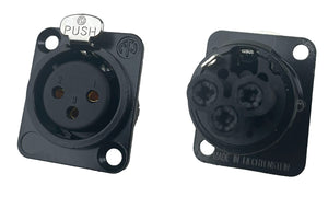 Neutrik 3 Pin XLR Panel Mount Chassis Latching Connector, Multiple Options of Male & Female Receptacles