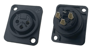 Neutrik 3 Pin XLR Panel Mount Chassis Latching Connector, Multiple Options of Male & Female Receptacles
