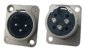 Neutrik 3 Pin XLR Panel Mount Chassis Latching Connector, Multiple Options of Male & Female Receptacles