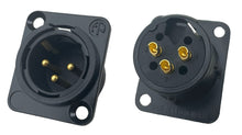 Neutrik 3 Pin XLR Panel Mount Chassis Latching Connector, Multiple Options of Male & Female Receptacles