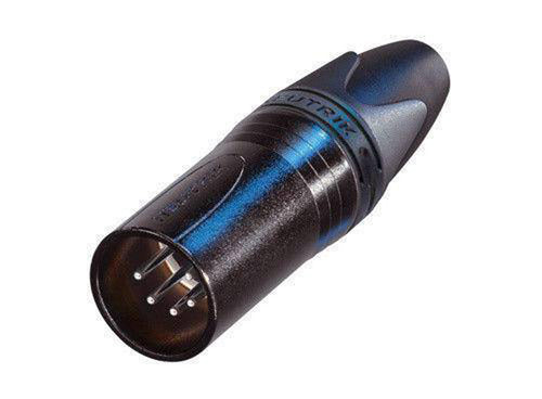 Genuine Neutrik NC5MXX-BAG 5 Pin Male DMX Plug XLR Cable Connector Black/Silver