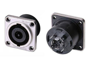 4 NEUTRIK NL8MPRXX SPEAKON 8-POLE Panel Mount Speaker Connector - Nickel