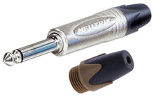 NEUTRIK NP2X Mono or NP3X Stereo 1/4" Cable Mount Instrument Jack w/ Nickel Shell & Colored Boot For ID