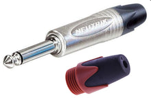 NEUTRIK NP2X Mono or NP3X Stereo 1/4" Cable Mount Instrument Jack w/ Nickel Shell & Colored Boot For ID