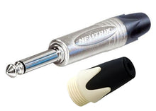 NEUTRIK NP2X Mono or NP3X Stereo 1/4" Cable Mount Instrument Jack w/ Nickel Shell & Colored Boot For ID